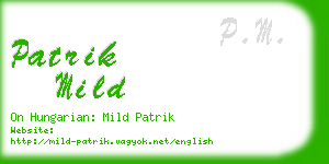 patrik mild business card